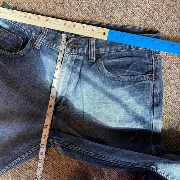 Flypaper Jeans Boot Cut Dark Washed Cotton Blue Pockets Mens Size W34xL32 - Picture 2 of 9